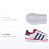 Originals Superstar El Bequeme Stoßdämpfende Strapazierfähige Low-Top-Sneaker Babysneaker Weiß Lila FV3661