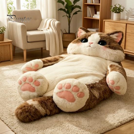 Plush Sleeping Sack Cat Envelope Bag, Winter Slumber Bag for Men Women, Lightweight Animal Nap Mat Home Travel Traveling