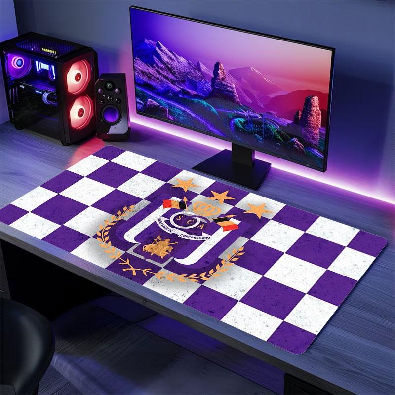 Royal Sporting Club Anderlecht Mouse Pad, Large Gaming Desk Mat, Non-slip XXL Mousepad for Laptop & Tablet, Mini PC Playmat with Stitched Edges