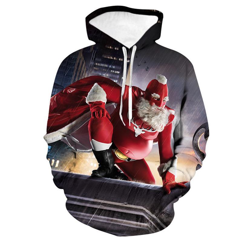 Spring Autumn Men's Hoodies Christmas Series 3D Printed Sweatshirt Long Sleeve Pullover Loose Comfortable Casual Couple Hoodie