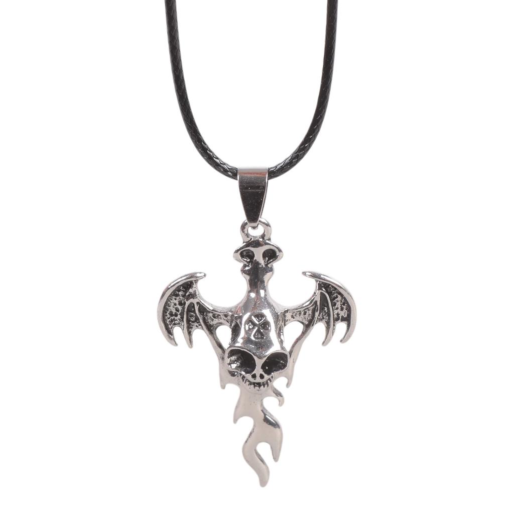 Edgy Skull Cross Pendant Necklace Gothic Halloween Jewelry for Punk Fashion Enthusiasts and Statement Accessories
