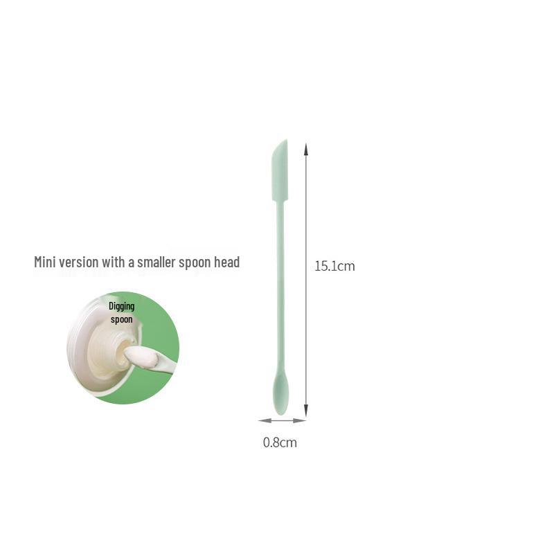 3-Piece Silicone Double-Headed Mini Spatula Set: Cosmetic Digging Tools & Sauce Spreader