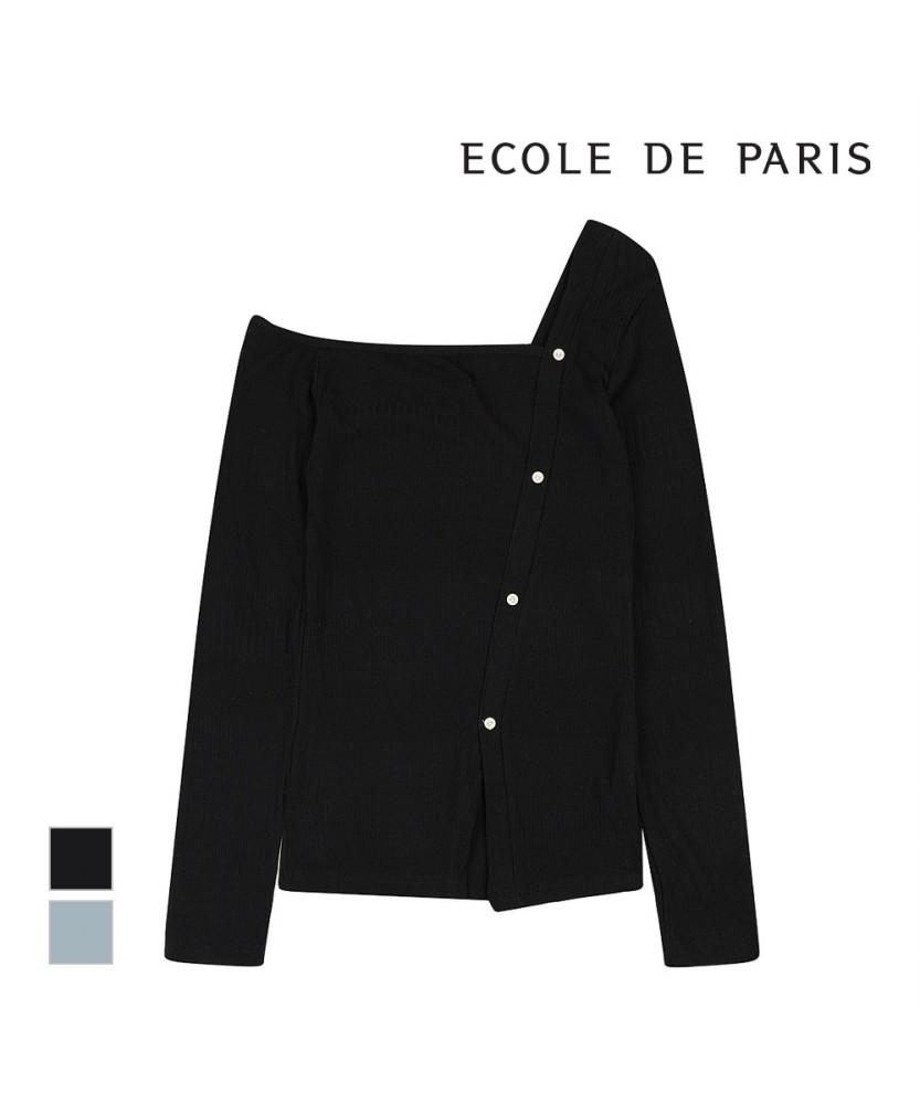 ECOLEDEPARIS Asymmetrical Button Knit_Rb34Kkbm67Z