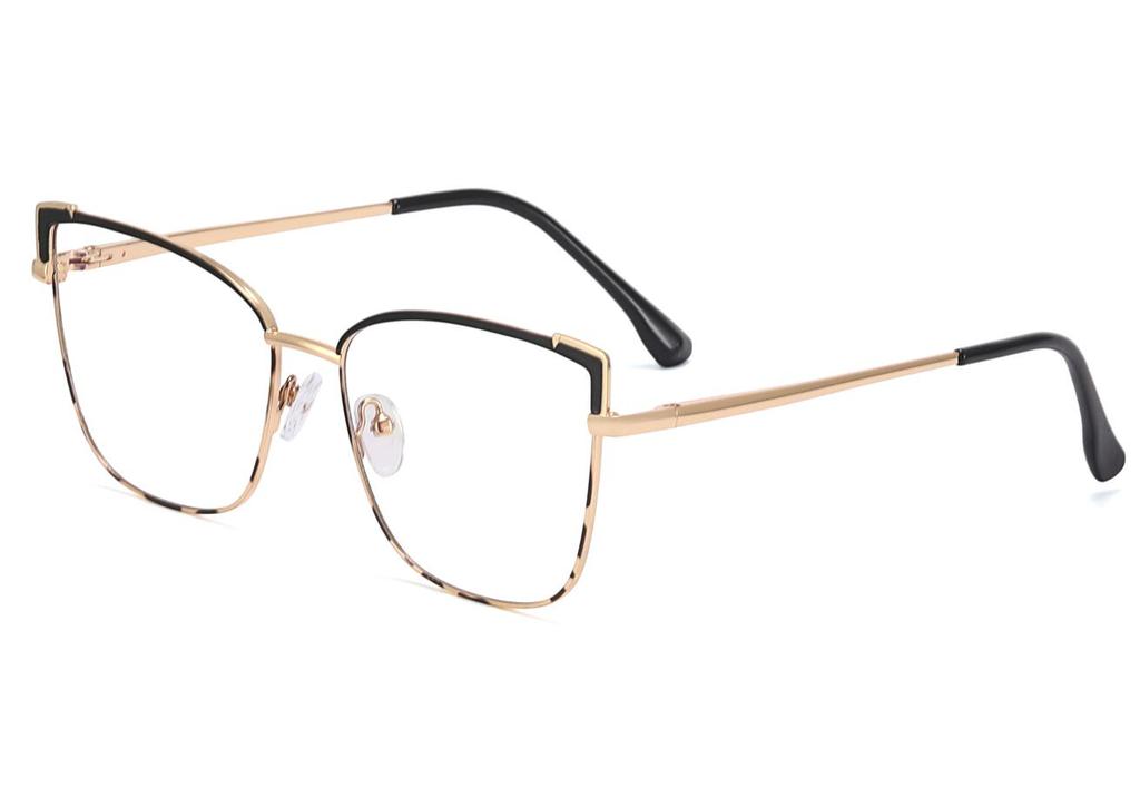 Stylish Cat-Eye Shaped Anti Blue Light Presbyopia Eyeglasses Metal Eyeglasses Women Trend PC Screen Goggles Radiation Protection Eyeglasses