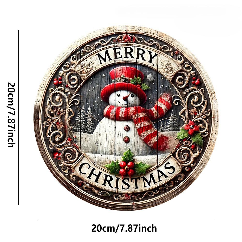 Christmas Snowman Wooden Sign Xmas Tree Hanging Ornaments Merry Christmas Dwarf Wooden Sign for Home New Year Party Gift 2025