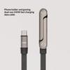 240W Fast Charging USB C Cable Built-in Phone Stand Wear-resistant Braided Nylon Data Cord for Home Outdoor Use