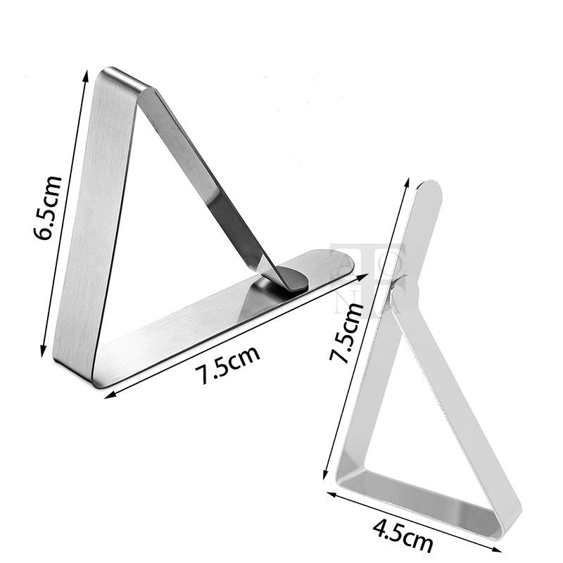 5Pcs/Set New Stainless-Steel Table Cloth Clip Wedding Table Cover Clip Holder Triangle Tablecloth Stable Clips Home Fixed Clip