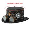 Dark Top Hat Steampunk Goggles Style Top Hat With Metal Chain Gothic Themed Cosplay Costume Accessories
