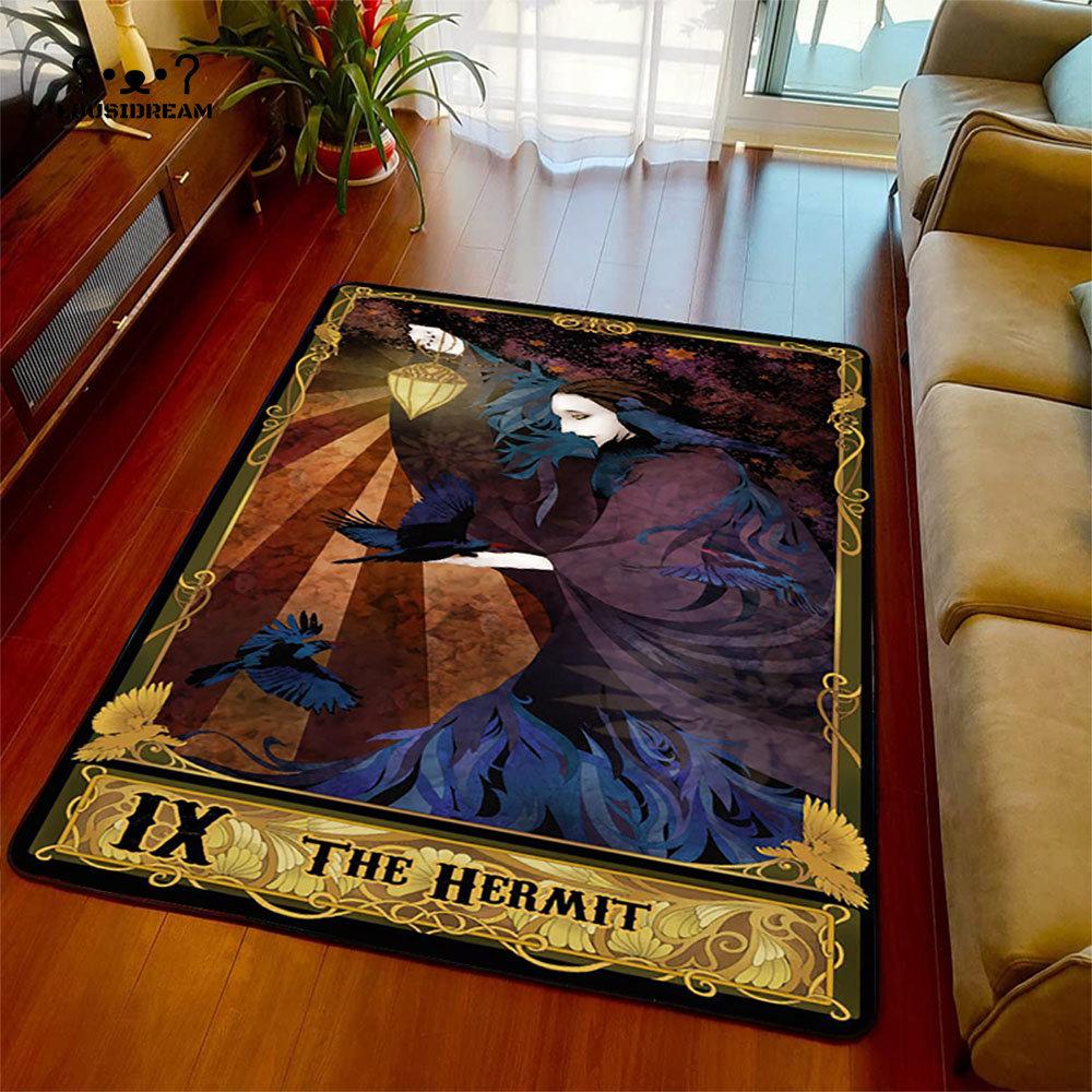 Tarotkarten Design Teppich Rutschfeste Teppiche Schlafzimmerteppich Teppich für Teenager Läufer Flur Bodenmatten Weihnachten Natal Geschenk Dekor