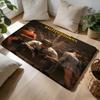 PPUBG Classic Movie Floor Mat Soft Flannel Absorbent Mat Non-Slip Rug Home Bedroom Bathroom