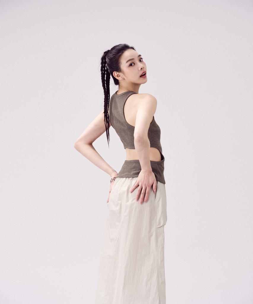 Yuupeu Hem String Long Skirt