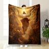 "Heavenly Ascension with Angels" Patterned blanket, flannel, suitable for all seasons, home decor, warm and cozy