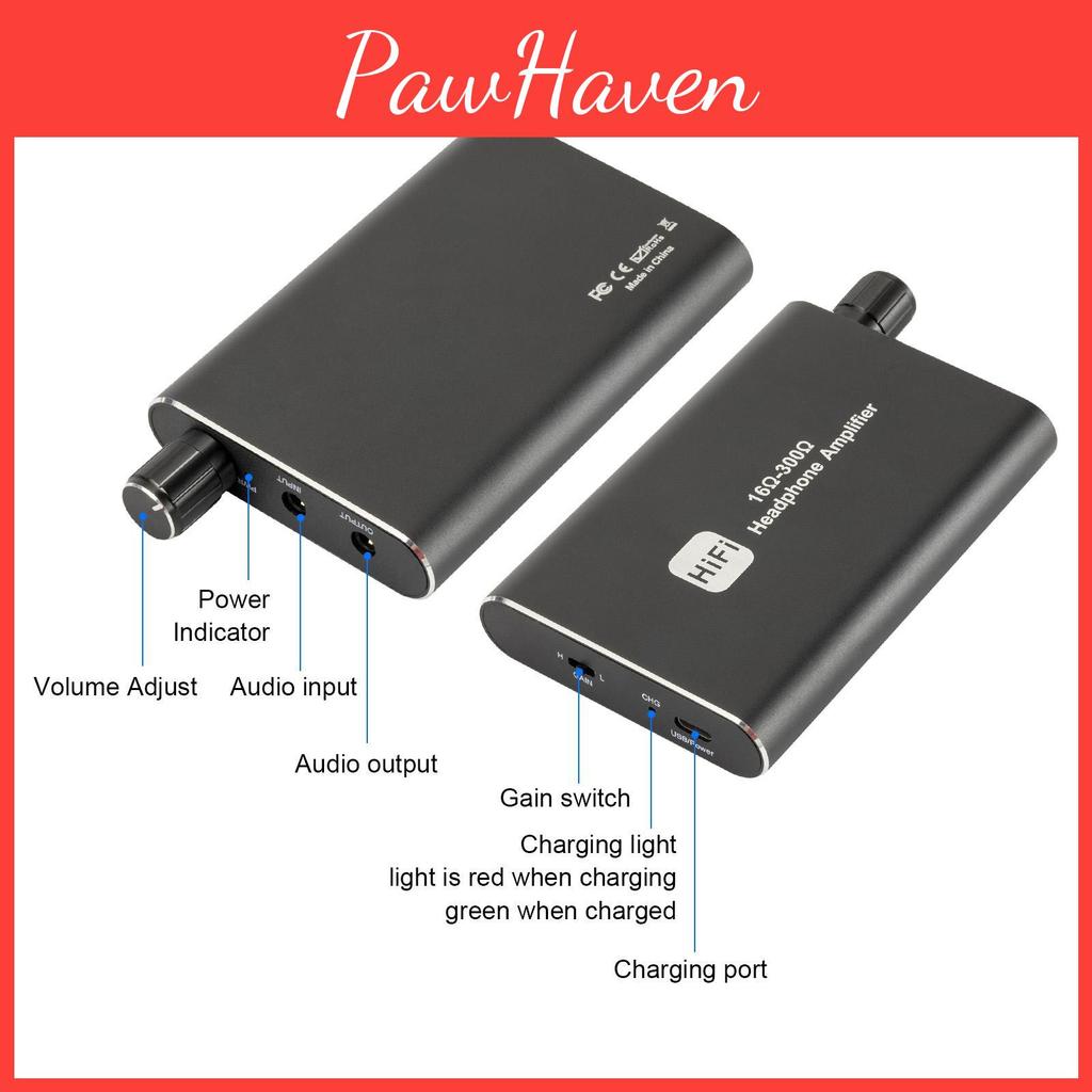 Aluminum Hifi Amplifier Headset Portable Audio Headphone Amplifier Sound Improver Amp 600mah With