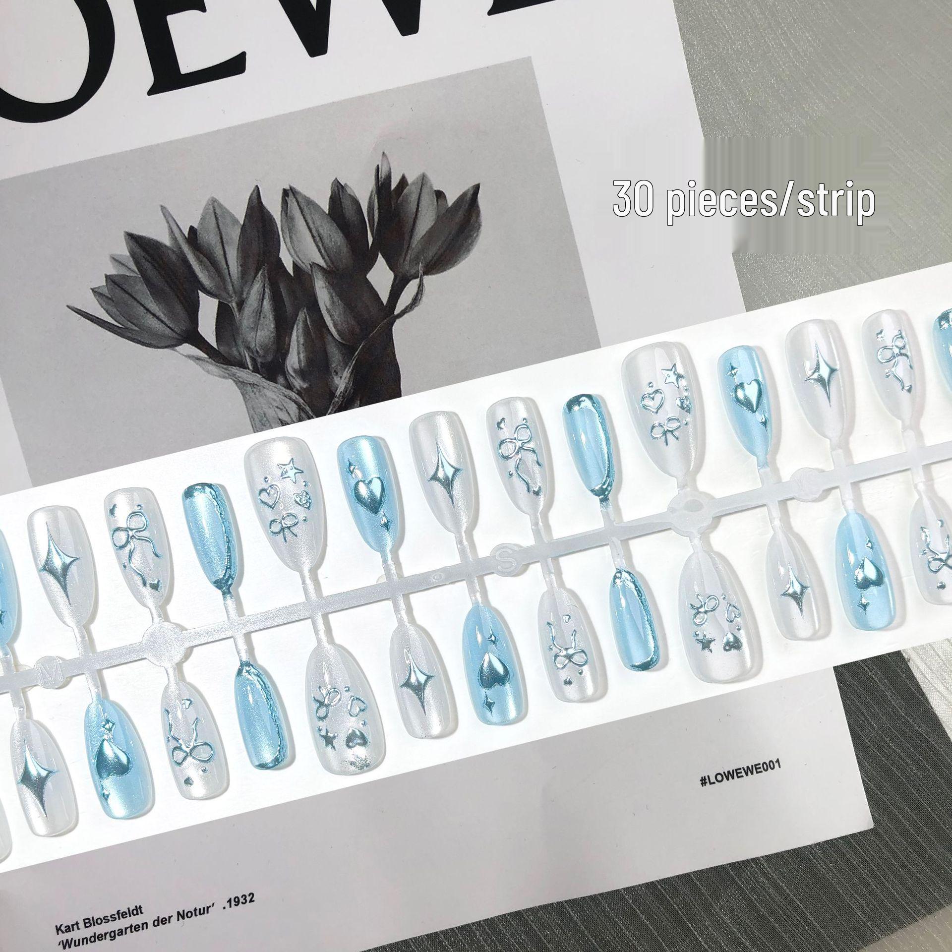 

Мятно-голубые ногти-бантики «Сердце Мамбо» - Маникюр в холодных тонах