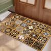 Printed Kitchen Rug Non-slip Kitchen Floor Mat Bathroom Hallway Absorbent Footmat Crystal Velvet Bedroom Floor Carpet Home Decor