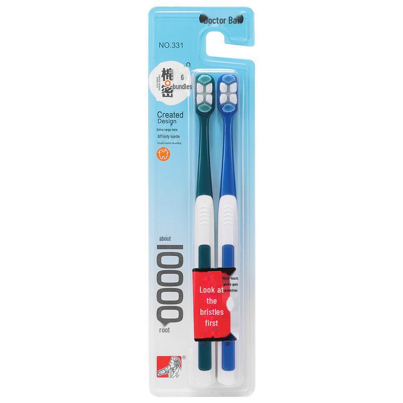 Doctor Bai Wanshu Soft Bristle Toothbrush, Japanese-Style, Small Head, Family Pack for Couples, Unisex