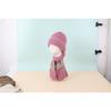 Autumn and winter squirrel velvet warm women's wool hat versatile snow hat cold winter hat scarf integrated knitted hat