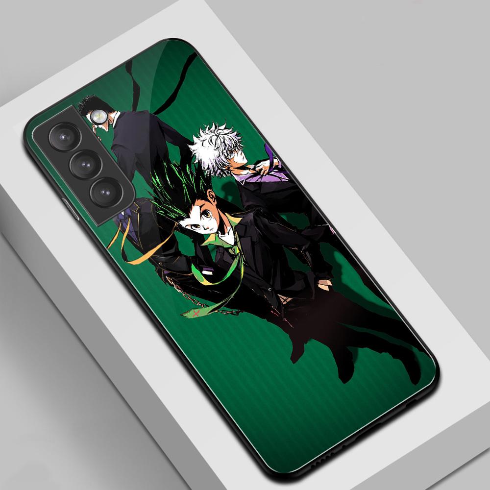 Szkło Hartowane Pokrowiec Dla Samsung A50 A60 A70 A21 A31 A51 A71 A81 A91 4G 5G A50S A70S M40 M80S Hunter X Hunter Anime Etui