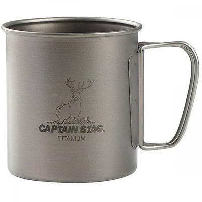 CaptaIn Stag Uh 4503 [outdoor Cup  Mug  Tumbler  SIngle Mug  450ml  Foldable Handle  Lightweight  Titanium  Made In Japan  Made In Tsubamesanjo]