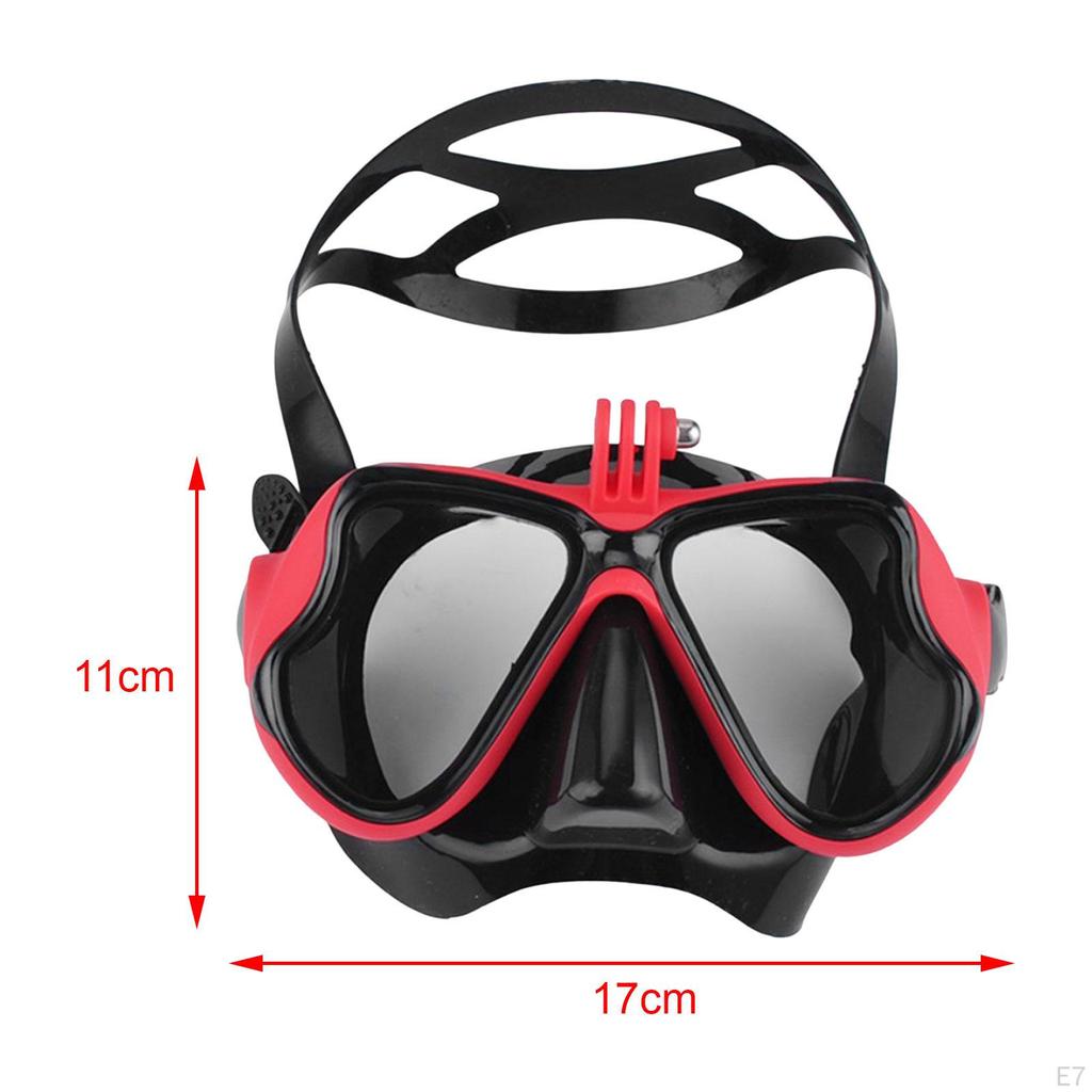 Diving Mask Swimming Camera View Fits Perfectly Over Anti-Fog Goggles for