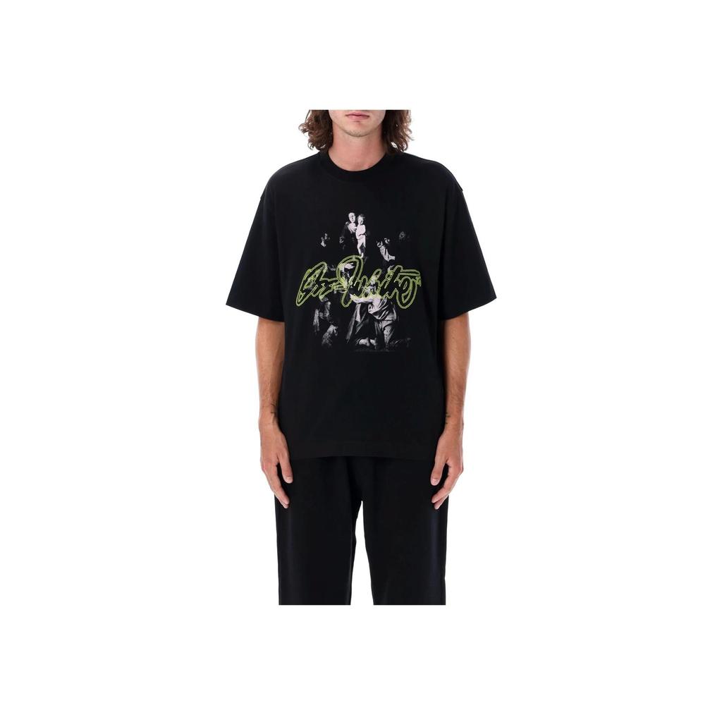 Off-White Script Mary Skate Tee Black Men Tops OMAA120F24JER0081084