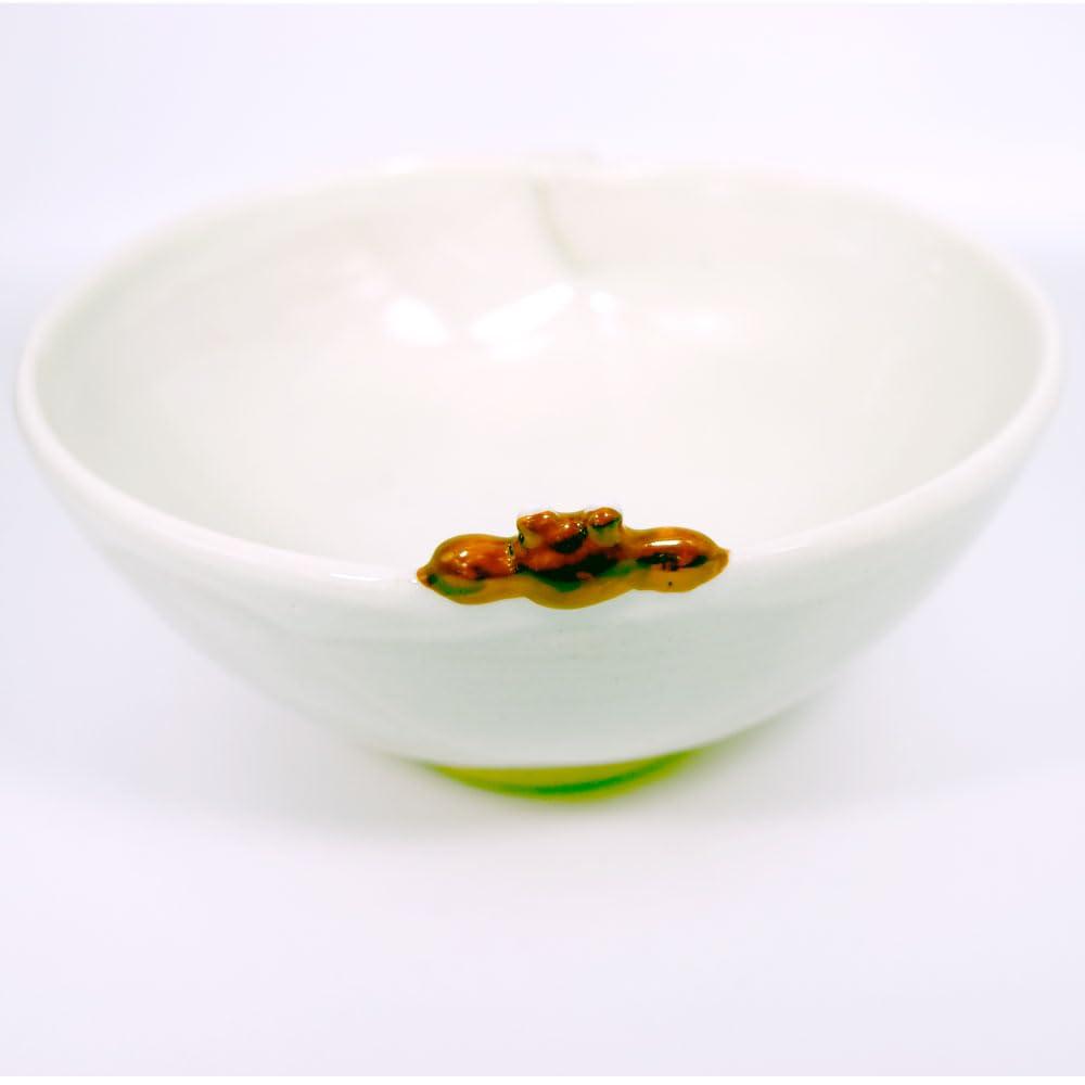 Matcha Tea Bowl, Kyoto Ware, Made in Japan, Crab Design, by Takenaka Kosho, Perfect for Tea Ceremony, Gift, 14cm Wide x 6.5cm High