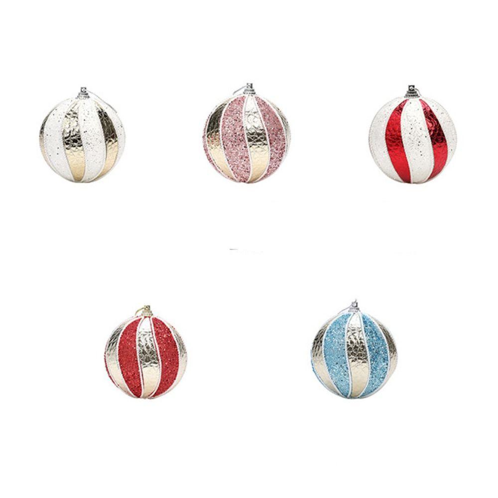 3pcs 8cm Christmas Tree Pendant Creative Hanging Ornament DIY Supplies Christmas Ball Set  New Year