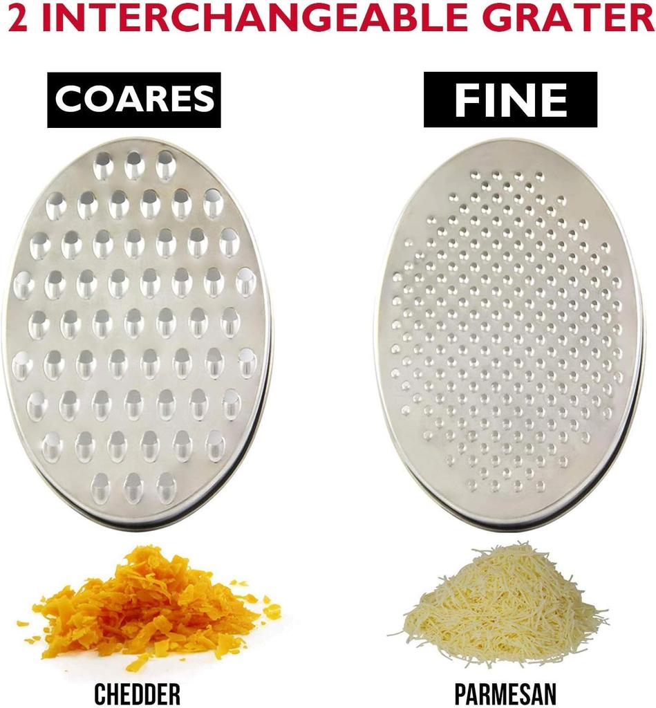Stainless Steel Cheese Grater with Airtight Storage Container Box Grater for Kitchen Shredder for Parmesan Cheddar Vegetables