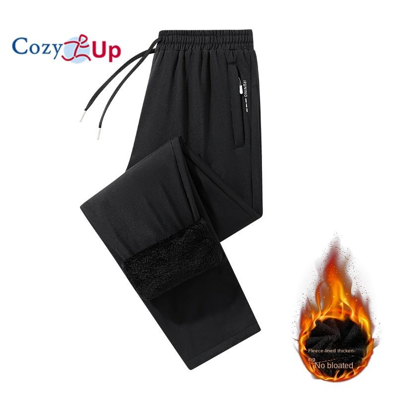 Cozy Up Men Winter Pants Snow Pants Fleece Lined Water Resistant  Zip Pockets