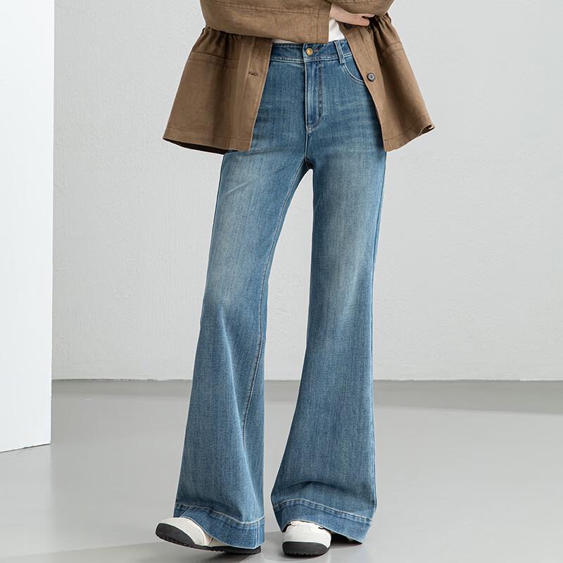 Women's High-Waisted Flared Denim Jeans