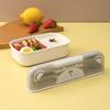 3 Pcs/Set 304 Stainless Steel Travel Cutlery Set with Storage Box Anti-slip Student Tableware Set Reusable Rust-proof
