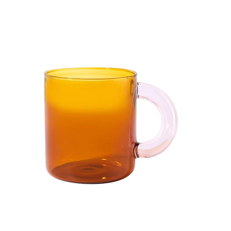 Craft Made Glass Mug Coffee Cup Glass Spoon Borosilicate Glass Cup Office Cups Birthday Gift Coffee Mugs Tea Spoon 370ml