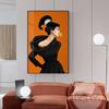 Pittura astratta su tela a spalla nuda Immagini murali di arte moderna per soggiorno Decorazione di moda Beauty Girl Poster e stampa