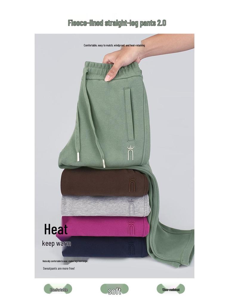 Women's Fleece-Lined Casual Pants: Warm Cotton, Cold-Resistant, Loose Fit, Autumn & Winter Style for Middle-Aged Moms, 2025 Edition.