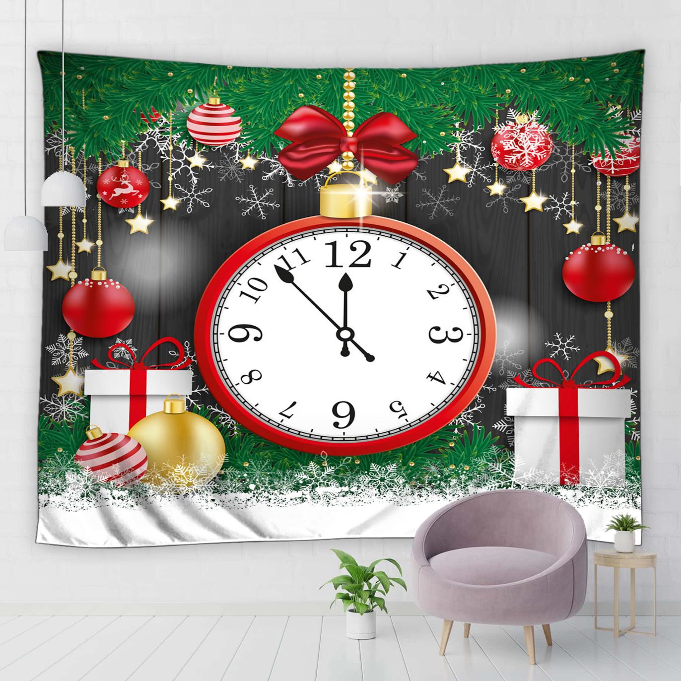 

Домашний декор С Рождеством красочный гобелен Рождественский шар Рождественская елка Одеяло Камин Носки Настенное покрытие 230x180 см Tapiz 230x180cm