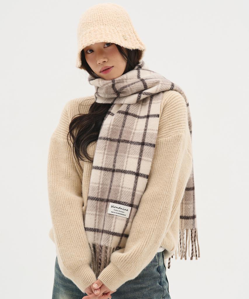 Blond9 Round Two-Way Pocket Knit Zip-Up_Beige