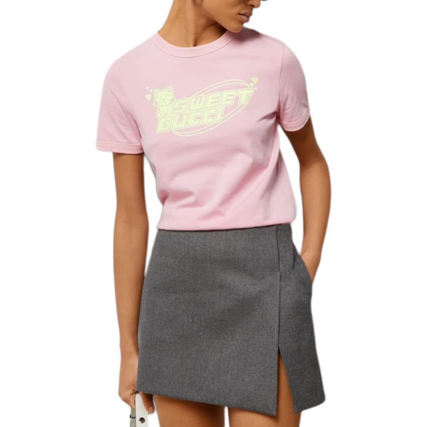Gucci Logo Printed Crewneck T Shirt 723566-XJGDD-5904