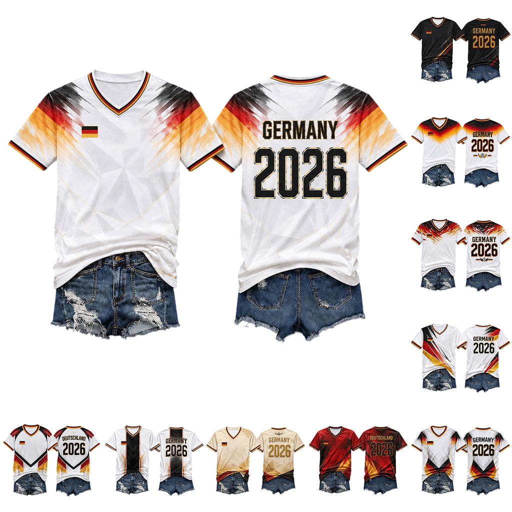 Women's Casual V Neck Short Sleeve T Shirt Letter Print Lightweight Soft Fabric Comfortable Fit Summer Top for Daily Wear