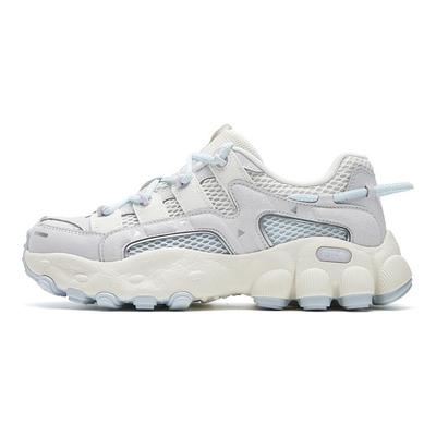 PILA Lightweight, Breathable, And Slip Resistant Low Top Chunky Sneakers Women's Milk White/Rain Mist Gray F12W622132FGN