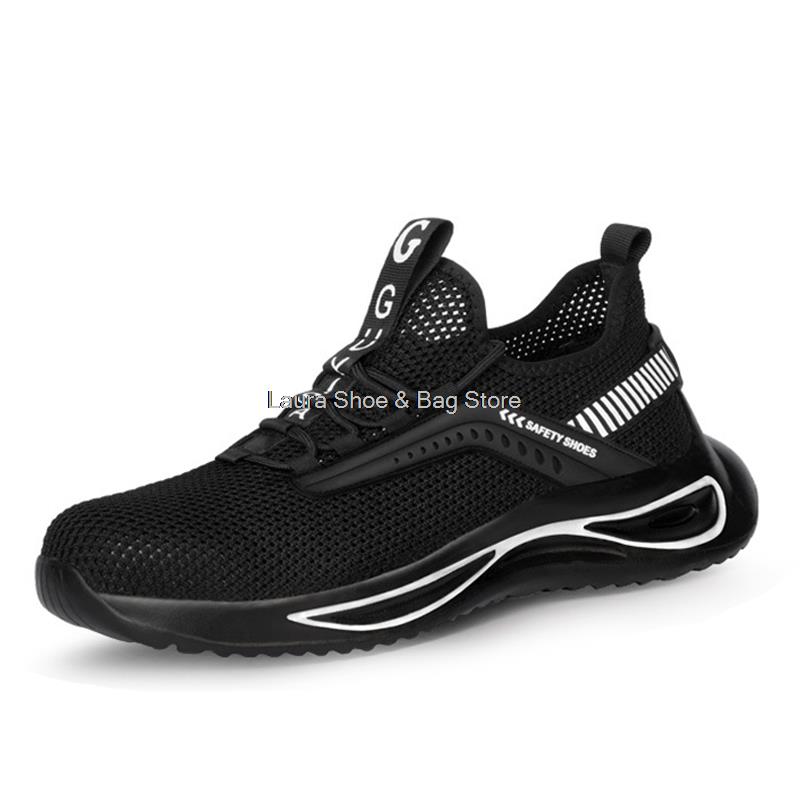 Fashion Lightweight Safety Shoes Men Steel Toe Sneaker Breathable Construction Work Shoes Male Puncture Proof Safety Boots Man Work Boot