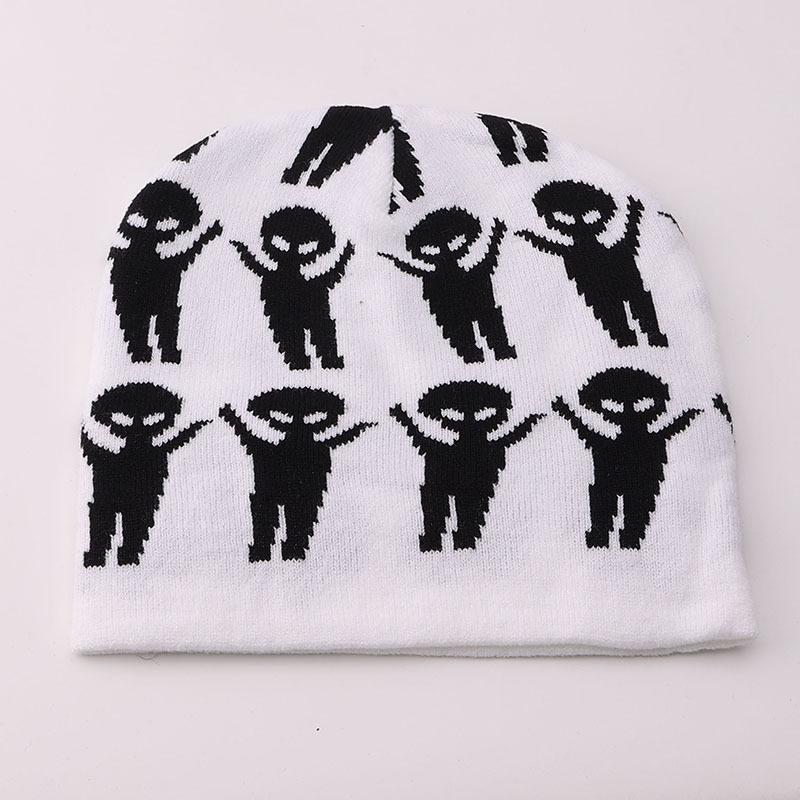 Alien knitted hat European and American hip hop new bag head pullover hat autumn and winter warm cold hat wool hat