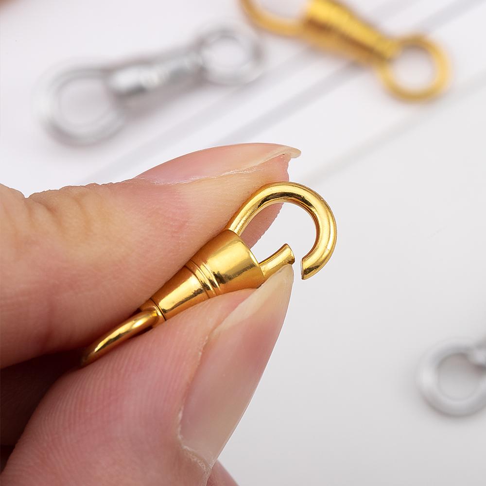 18K Gold Plated Stainless Steel Bag Key Chain Hook Clasps Lobster Clasp Hooks Connectors DIY Jewelry Making Supplies Accessories