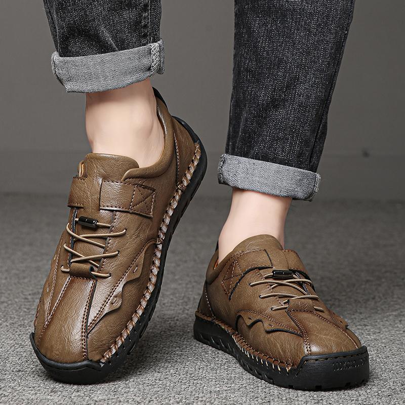Handmade Casual Leather Shoes Men Comfort Driving Shoes Soft Leather Loafers Men Shoes Moccasins Tooling Shoes