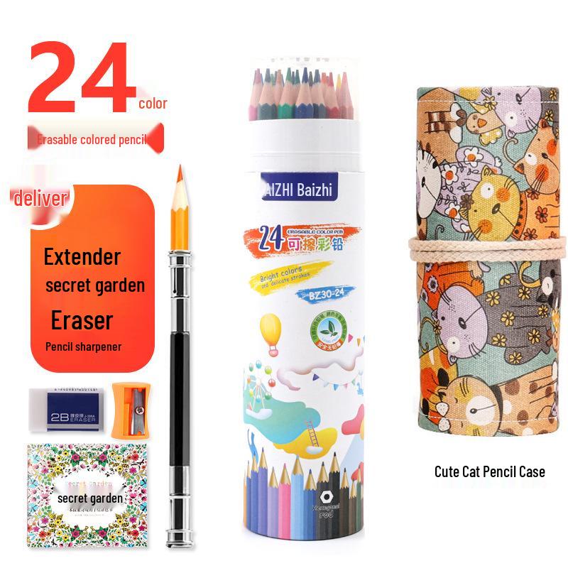 Sześciokątne Kredki Kolorowe Rozpuszczalne w Wodzie na Bazie Oleju - 12, 24, 36, 48, 72 Kolory - Zestaw do Rysowania dla Studenta