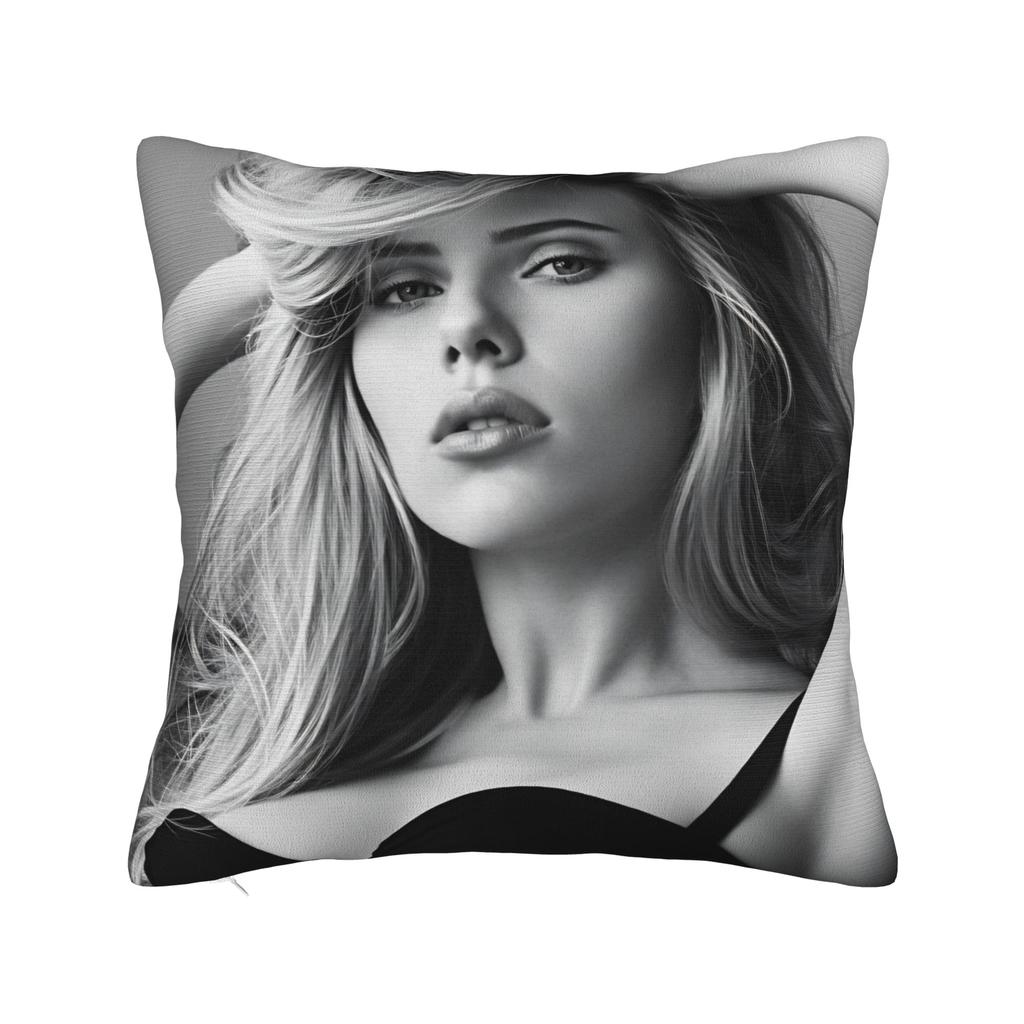 Scarletts Johanssons Pillow Case American Actor Comfy Pillow Cover For Living Room Chair Vintage Pillowcases