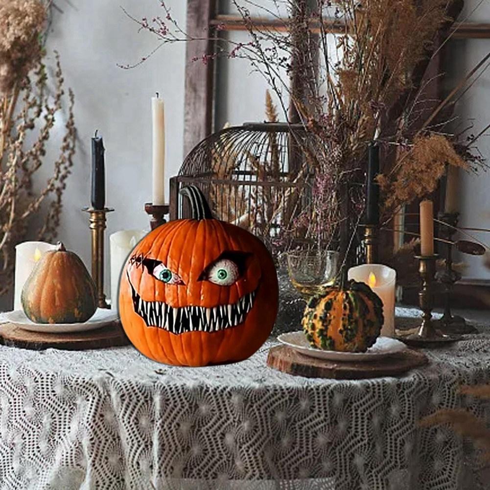 ABWR-Snedögd Pumpa Prydnader Harts Hantverk Dekorationer Bar Halloween Dekorationer För Vardagsrum, Sovrum, Kontor