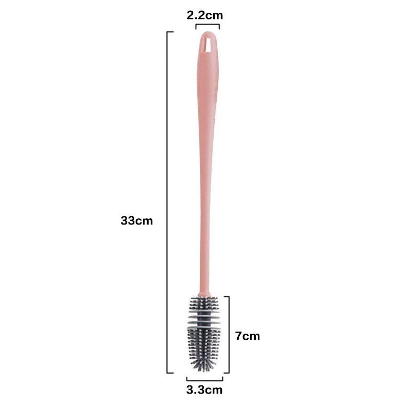 Ny langhåndtak babyflaskebørste Glassvannflaskebørste Giftfri kjøkkenrengjøringsverktøypakke