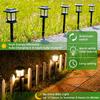 6 Pack Solar Path Lights Outdoor Waterproof, Dual-Use Stake/Hanging, 17' Warm White 3000K, 1000mAh Battery & Monocrystalline Pan