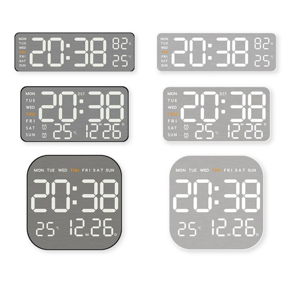 ABS Digital LED Clocks Wall-mounted Alarm Clocks New Electronic Wall Clock  Bedroom