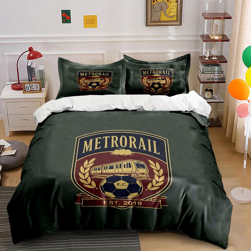 Metrorail FC Bedding Set Bedding Duvet Cover Set Duvet Cover Pillowcases  (1 * Duvet Cover 2 * Pillowcases, without duvet insert) 135x200cm